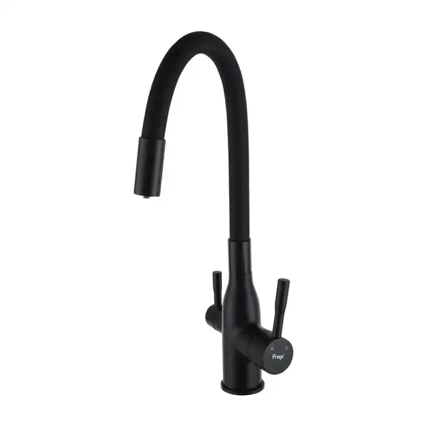 FRAP F4396-6 кухонный смеситель, чёрный (F4396-6)