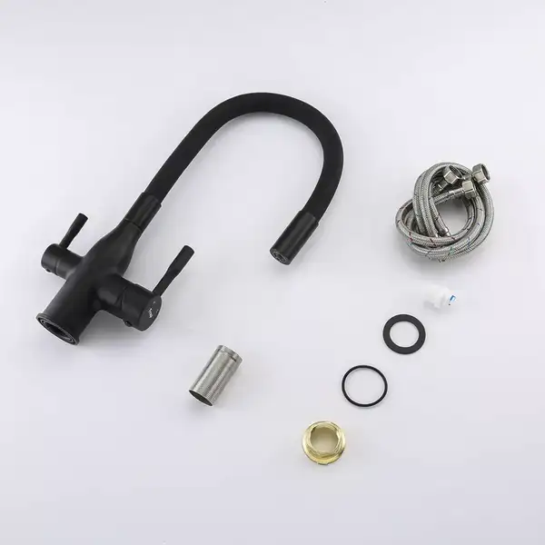 FRAP F4396-6 кухонный смеситель, чёрный (F4396-6)