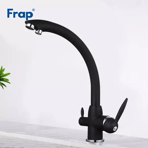 FRAP F4399-7 смеситель для кухни, чёрный
