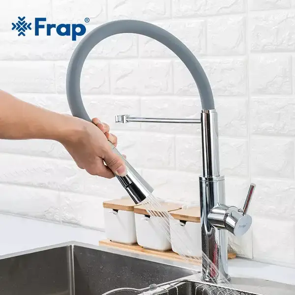 FRAP F4452-6 Смеситель кухонный, серый (F4452-6)