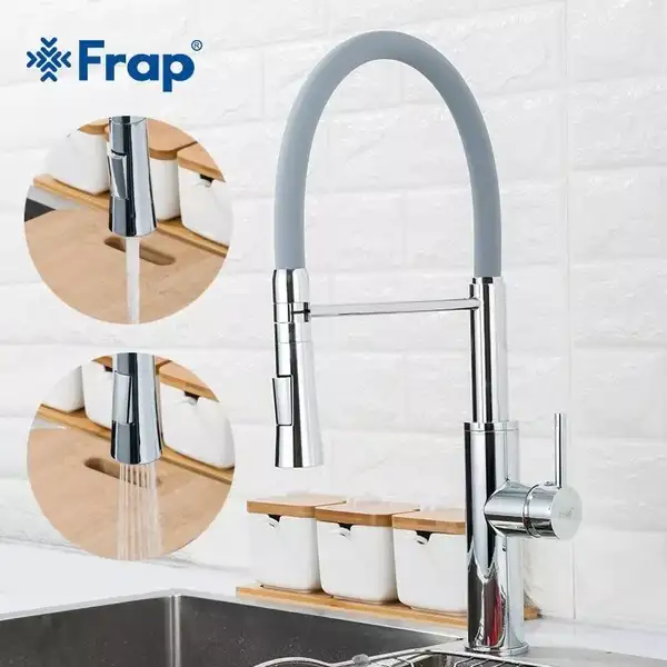 FRAP F4452-6 Смеситель кухонный, серый (F4452-6)