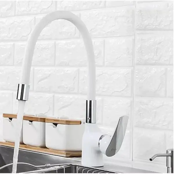 FRAP F4453-03 смеситель кухонный, белый (F4453-03)