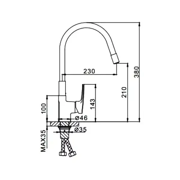FRAP F4453-03 смеситель кухонный, белый (F4453-03)