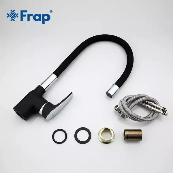 FRAP F4453 Смеситель кухонный, чёрный (F4453-04)