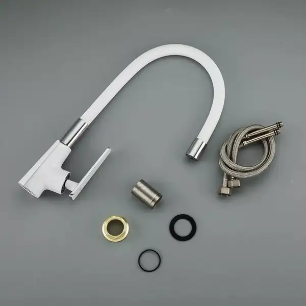 FRAP F4458 кухонный смеситель, белый (F4458)