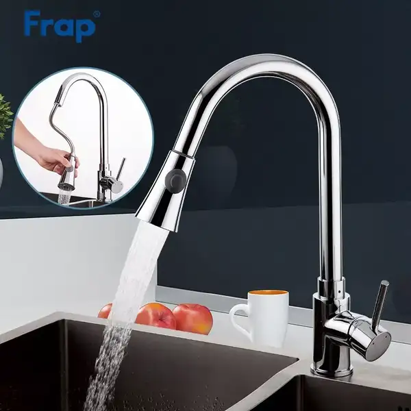 FRAP F6052 смеситель кухонный, хром (F6052)