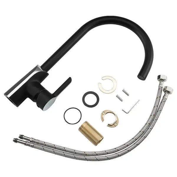 GAPPO G4003-6 смеситель кухонный, чёрный (G4003-6)