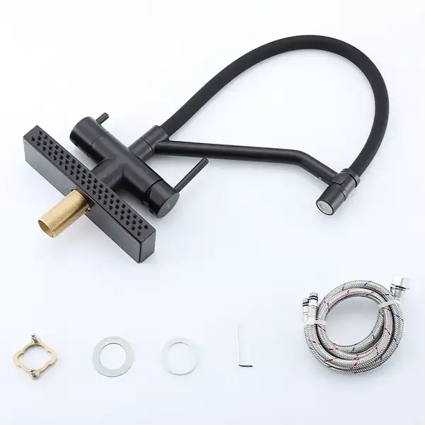 GAPPO G4098-6 смеситель кухонный, чёрный (G4098-6)