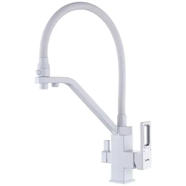 GAPPO G4317-8 смеситель кухонный, белый (G4317-8)