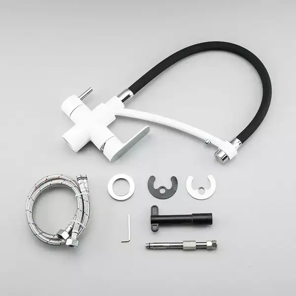 GAPPO G4348 Смеситель кухонный, белый (G4348)