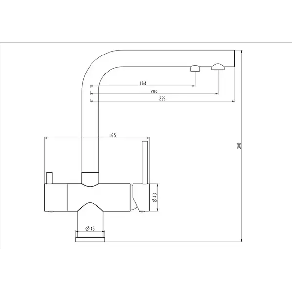 GAPPO G43752-7 кухонный смеситель, чёрный (G43752-7)