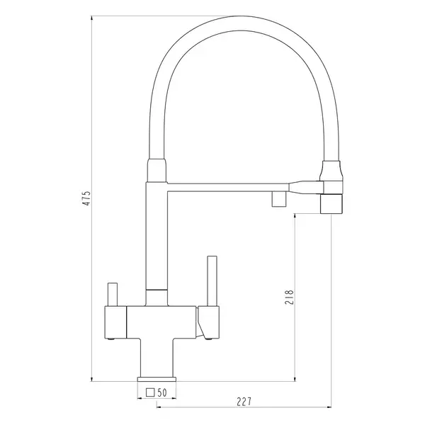 GAPPO G4395-59 смеситель кухонный, чёрный (G4395-59)
