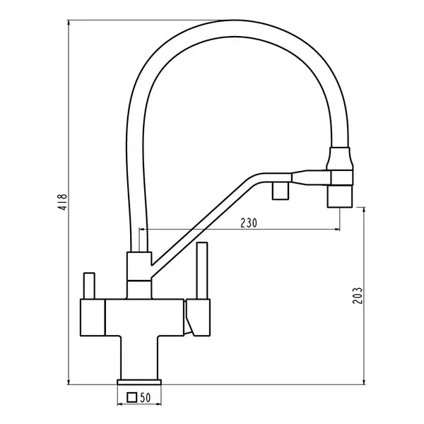 GAPPO G4395-60 смеситель кухонный, хром (G4395-60)