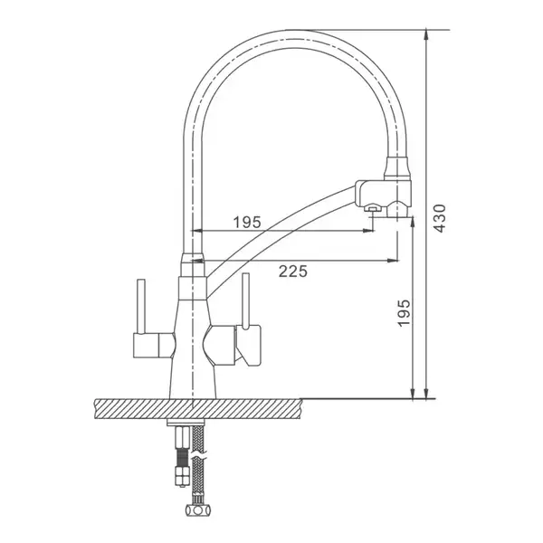 GAPPO G4398-1 смеситель кухонный, бронза (G4398-1)