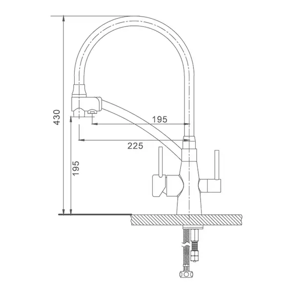 GAPPO G4398-13 кухонный смеситель, золото (G4398-13)