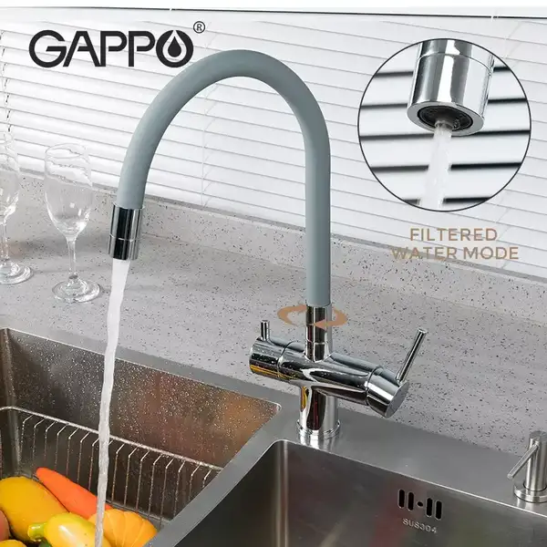 GAPPO G4398-30 Смеситель кухонный, хром (G4398-30)