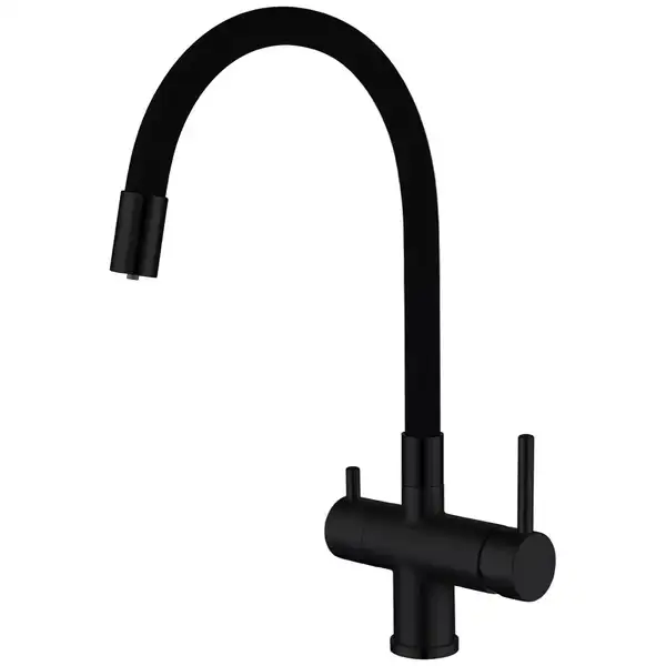 GAPPO G4398-36 смеситель кухонный, чёрный (G4398-36)