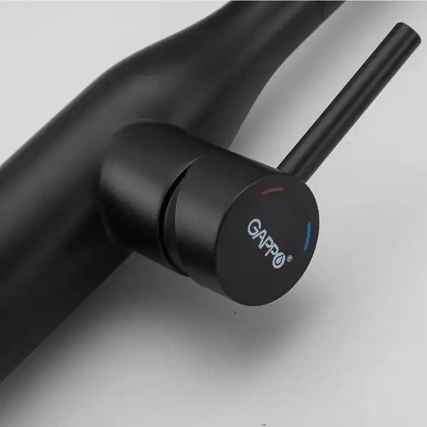 GAPPO G4398-46 смеситель кухонный, чёрный (G4398-46)
