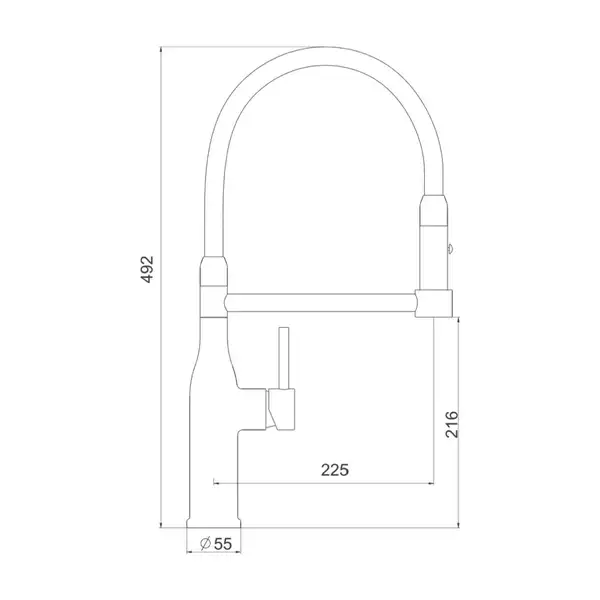 GAPPO G4398-55 смеситель кухни, серый (G4398-55)