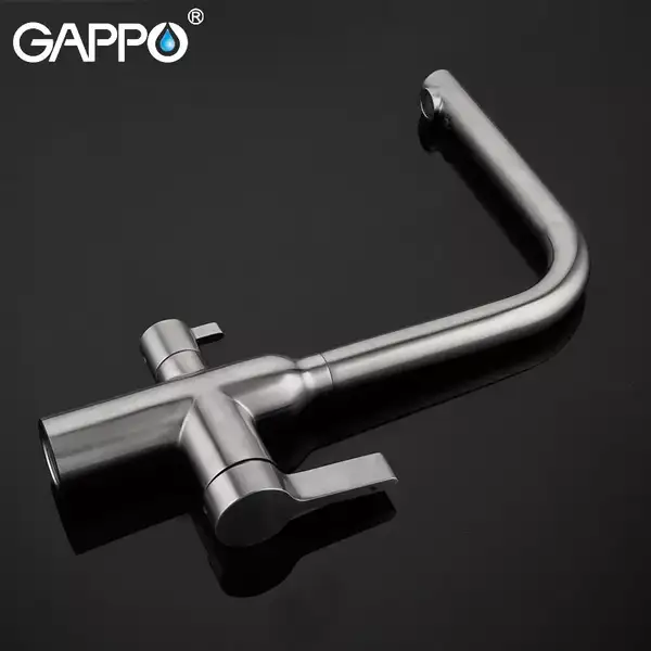GAPPO G4399-4 кухонный смеситель, сталь (G4399-4)
