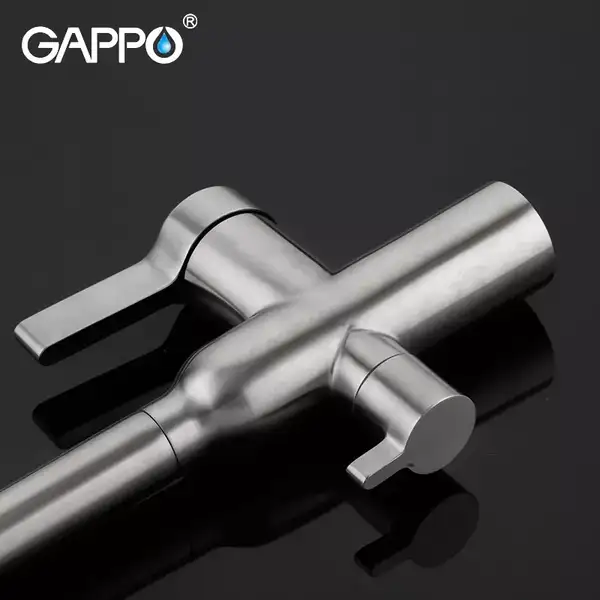 GAPPO G4399-4 кухонный смеситель, сталь (G4399-4)
