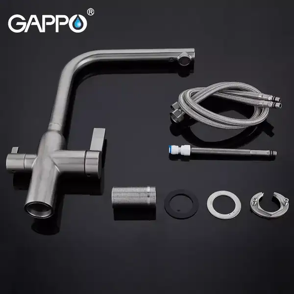 GAPPO G4399-4 кухонный смеситель, сталь (G4399-4)