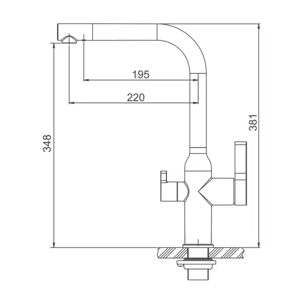 GAPPO G4399-4 кухонный смеситель, сталь (G4399-4)