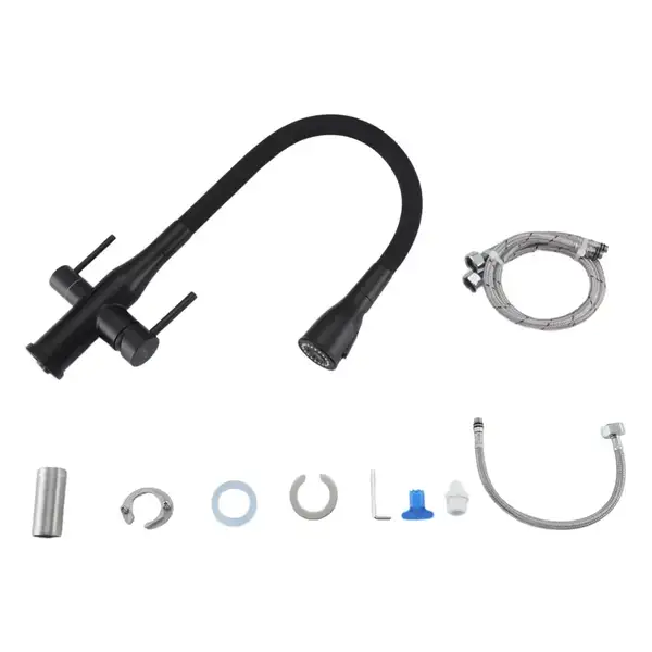 GAPPO G4399-66 кухонный смеситель, чёрный (G4399-66)