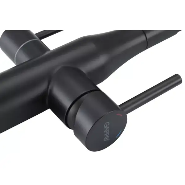 GAPPO G4399-66 кухонный смеситель, чёрный (G4399-66)