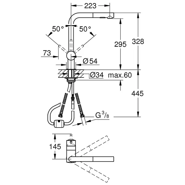 Grohe Vento кухонний змішувач, сталь (30437DC0) (30437dc0)