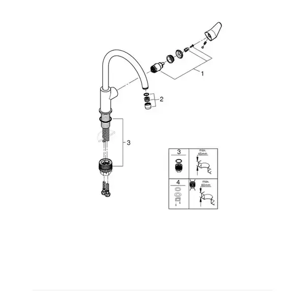 Grohe Start Curve смеситель кухонный, хром (31554001)