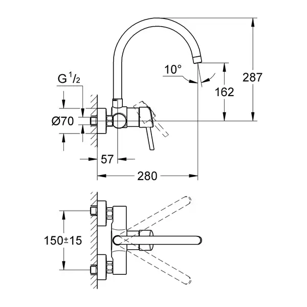 Grohe Concetto змішувач кухонний, хром (32667001)