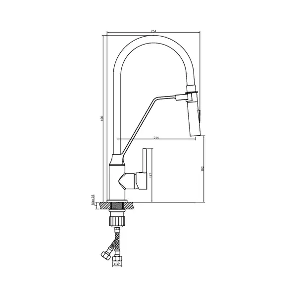 Invena Magnetic змішувач кухонний, чорний (BZ-30-L04)