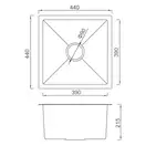 GAPPO GS4444-6 кухонна мийка, чорна (GS4444-6)
