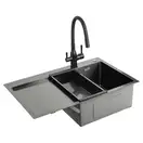 GAPPO GS7850-6R кухонна мийка, чорна (GS7850-6R)