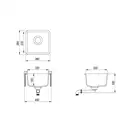 Helika Arca кухонна мийка, бежева (SQA100-110)