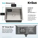 Kraus Standart PRO мойка, сталь (KHT301-25)