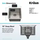 Kraus Standart PRO мойка, сталь (KHU101-17)