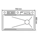 ZERIX ZH7546-SET-07 мийка, графітова (ZM5591)