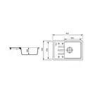 ZERIX ZS-6243S-14 мийка кухонна, чорна (ZX4578)