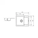 ZERIX ZS-6250S-14 кухонна мийка, чорна (ZX4594)