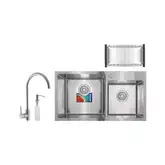 MIXXUS SET-7843D кухонная мойка, нерж. (MX0583)