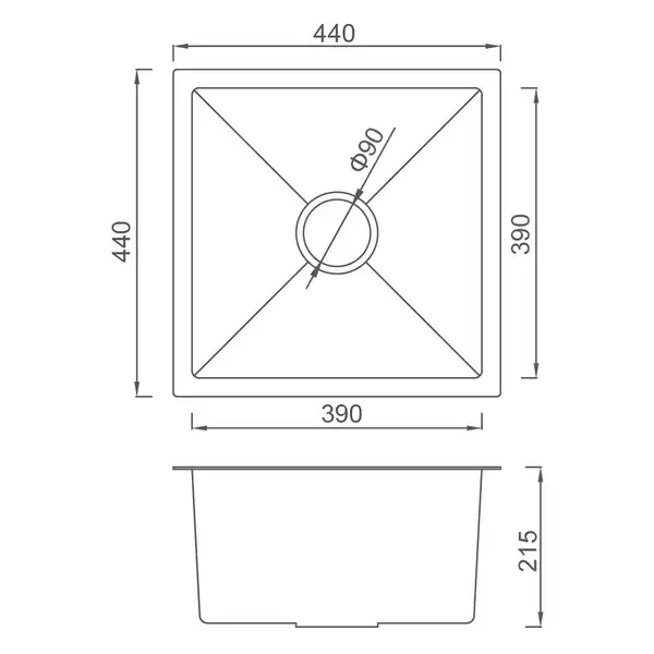 GAPPO GS4444 кухонна мийка, сталь (GS4444)