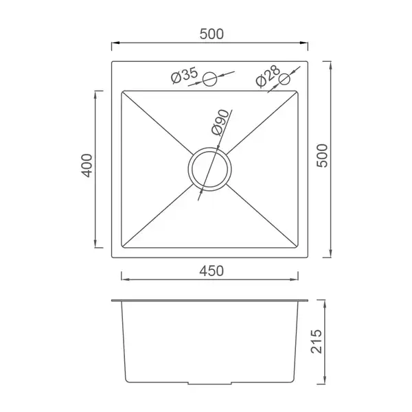 GAPPO GS5050 кухонна мийка, сталь (GS5050)