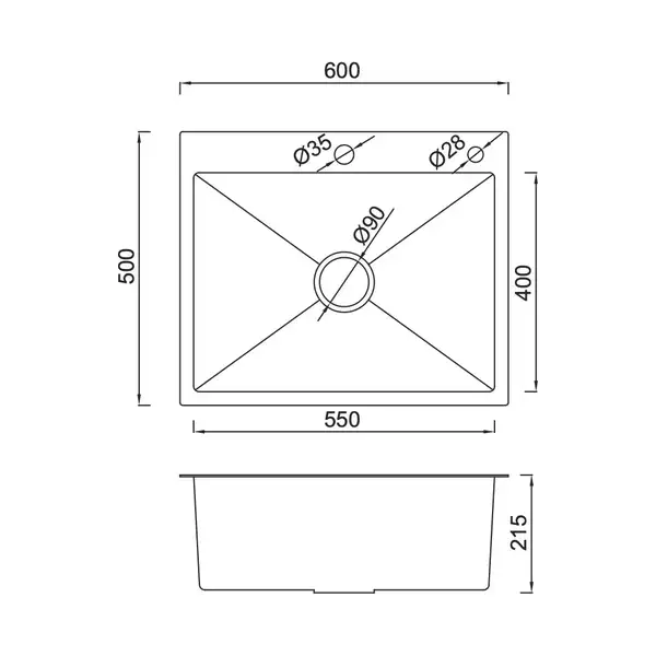 GAPPO GS6050-6 кухонна мийка, чорна (GS6050-6)