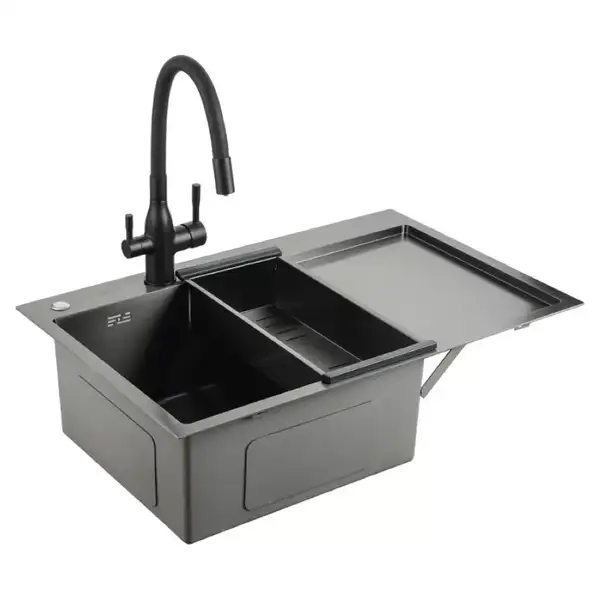GAPPO GS7850-6L кухонна мийка, чорна (GS7850-6L)