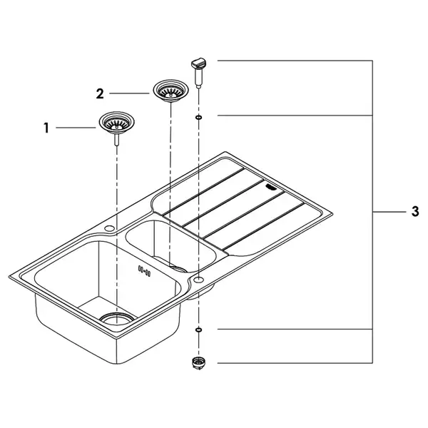 Grohe K-series кухонная мойка, нержавеющая (31572sd1)