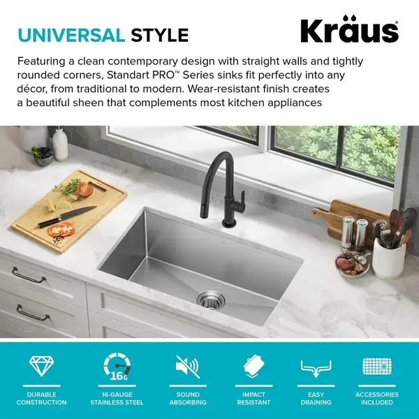Kraus Precision™ мойка, нерж. сталь (KHU100-30)
