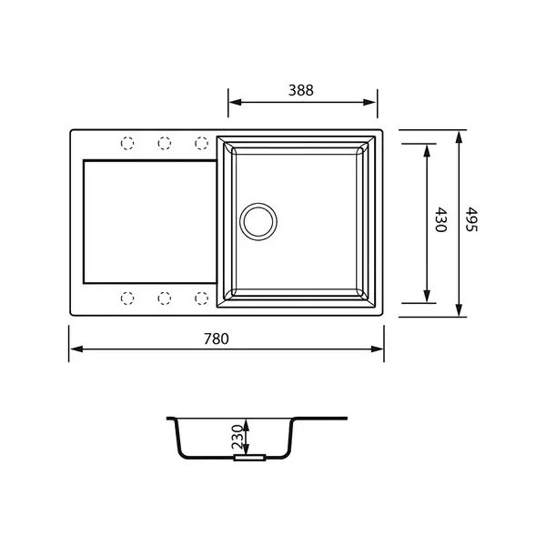 ZERIX ZS-7950S-12 кухонна мийка, коричнева (ZX4584)