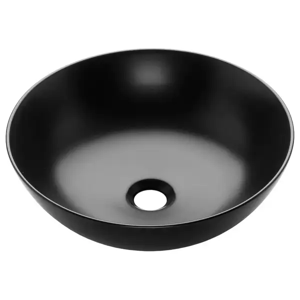 Invena Dokos Умивальник накладний 40 см, чорний (CE-19-005)